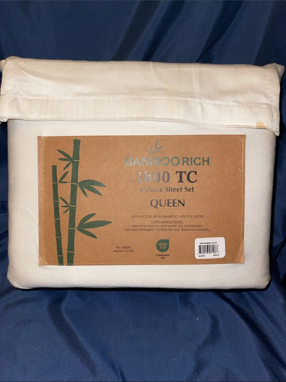 BAMBOO Rich 1800 TC Queen Sheet Set - Cream